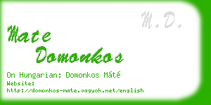 mate domonkos business card