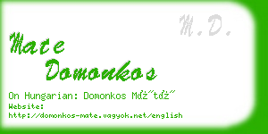 mate domonkos business card